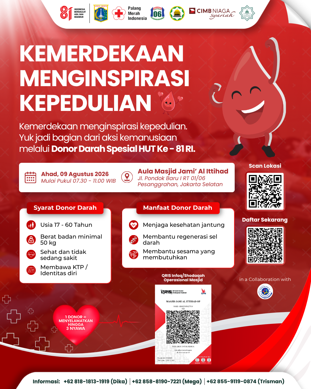 Donor Darah Spesial HUT Ke-81 RI ❤️🩸